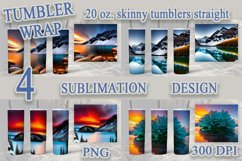 Tumbler Sublimation|Mountains Landscape Tumbler Wrap| png Product Image 1