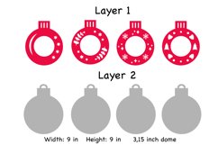 Christmas Candy Dome Ornament Bundle. Candy Holder SVG Product Image 6