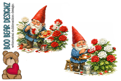 Gnomes Painting the Roses Red ClipArt Product Image 1