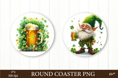 Round Coaster Bundle PNG. St Patricks Day Sublimation PNG Product Image 2