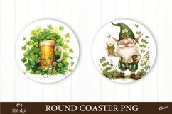 Round Coaster Bundle PNG. St Patricks Day Sublimation PNG Product Image 3