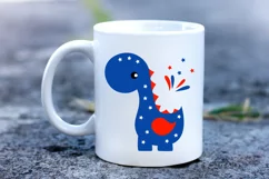 Baby Dinosaur SVG. Baby Patriotic. First 4th of July SVG Product Image 3