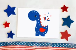 Baby Dinosaur SVG. Baby Patriotic. First 4th of July SVG Product Image 2