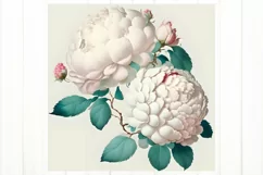 Peony Tumbler Sublimation. 3D Flowers Tumbler Wrap. Product Image 2