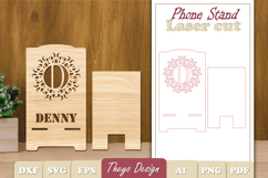 Alphabet Phone Stand Laser Cut | Alphabet Phone Holder SVG Product Image 1