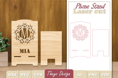 Alphabet Phone Stand Laser Cut | Alphabet Phone Holder SVG Product Image 1