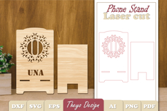 Alphabet Phone Stand Laser Cut | Alphabet Phone Holder SVG Product Image 1