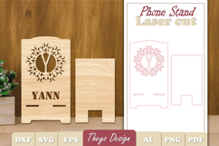 Alphabet Phone Stand Laser Cut | Alphabet Phone Holder SVG Product Image 1