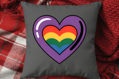 9 Rainbow Hearts Pride Clipart Graphics Sublimation PNG Product Image 3