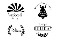 Christmas Porch Sign Bundle. Christmas Door Signs. Round SVG Product Image 3