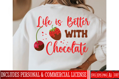 Life is Better With Chocolate SVG Design,Chocolate SVG Product Image 1