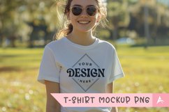 Gildan 5000 crewneck women white color t-shirt mockup Product Image 1