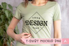 Bella Canvas 3001 light green color t-shirt mockup Product Image 1