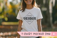 Gildan 5000 crewneck women white color t-shirt mockup Product Image 1