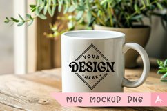 Coffee Mug Mockup Placed on a Learn more Product Image 1