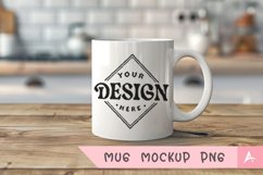 Coffee Mug Mockup Placed on a kitchen Product Image 1
