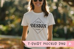 Gildan 5000 crewneck women white color t-shirt mockup Product Image 1