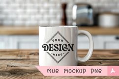 Coffee Mug Mockup Placed on a kitchen Product Image 1