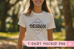 Gildan 5000 crewneck women light white color t-shirt mockup Product Image 1