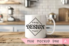 Coffee Mug Mockup Placed on a kitchen Product Image 1
