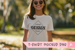 Gildan 5000 crewneck women white color t-shirt mockup Product Image 1