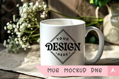 Coffee Mug Mockup Placed on a Learn more Product Image 1