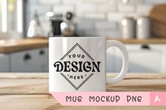 Coffee Mug Mockup Placed on a kitchen Product Image 1