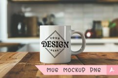 Coffee Mug Mockup Placed on a kitchen Product Image 1