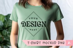 Bella Canvas 3001 light green color t-shirt mockup Product Image 1
