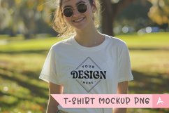 Gildan 5000 crewneck women white color t-shirt mockup Product Image 1