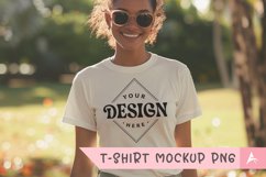 Gildan 5000 crewneck women light white color t-shirt mockup Product Image 1