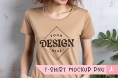 Bella Canvas 3001 light brown color t-shirt mockup Product Image 1