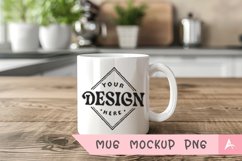 Coffee Mug Mockup Placed on a kitchen Product Image 1