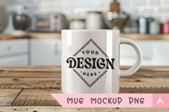 Coffee Mug Mockup Placed on a kitchen Product Image 1