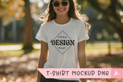 Gildan 5000 crewneck women white color t-shirt mockup Product Image 1