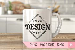 Coffee Mug Mockup Placed on a kitchen Product Image 1