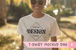 Gildan 5000 crewneck women light white color t-shirt mockup Product Image 1