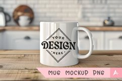 Coffee Mug Mockup Placed on a kitchen Product Image 1