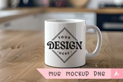 Coffee Mug Mockup Placed on a kitchen Product Image 1