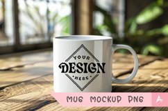 Coffee Mug Mockup Placed on a Learn more Product Image 1