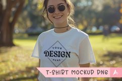 Gildan 5000 crewneck women white color t-shirt mockup Product Image 1