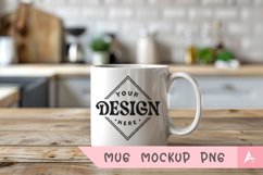 Coffee Mug Mockup Placed on a kitchen Product Image 1