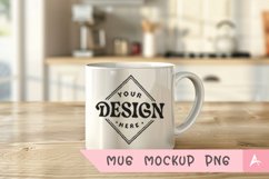 Coffee Mug Mockup Placed on a kitchen Product Image 1