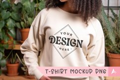 Bella Canvas 3001 mockup cream color sweatshirt Product Image 1