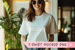 Gildan 5000 crewneck women white color t-shirt mockup Product Image 1