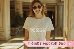 Gildan 5000 crewneck women light white color t-shirt mockup Product Image 1