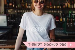 Gildan 5000 crewneck women light white color t-shirt mockup Product Image 1