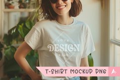 Gildan 5000 crewneck women light white color t-shirt mockup Product Image 1