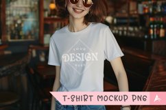 Gildan 5000 crewneck women white color t-shirt mockup Product Image 1