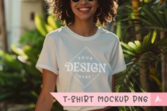 Gildan 5000 crewneck women white color t-shirt mockup Product Image 1